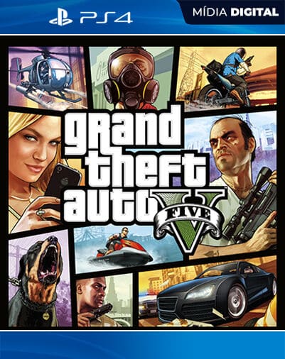 GTA 5 PS4 Mídia Digital – Jogo Original PSN Brasil com Entrega Imediata