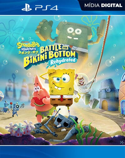 Bob Esponja calça quadrada Playstation 4 Mídia Digital